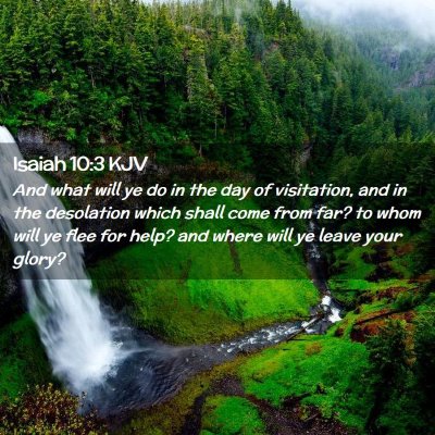 Picture 02 - Isaiah 10:3 KJV - And what will ye do in the day of visitation, and - Bible Verse Picture