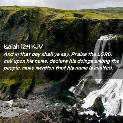 Picture 02 - Isaiah 12:4 KJV - And in that day shall ye say, Praise the LORD, - Bible Verse Picture