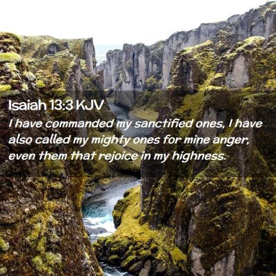 Picture 02 - Isaiah 13:3 KJV - I have commanded my sanctified ones, I have also - Bible Verse Picture