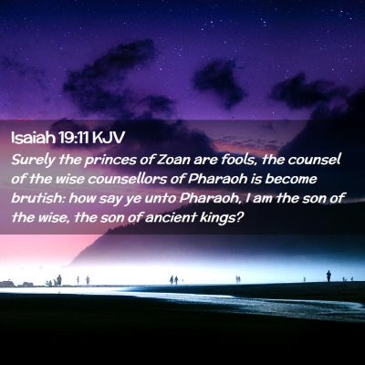 Picture 02 - Isaiah 19:11 KJV - Surely the princes of Zoan are fools, the counsel - Bible Verse Picture