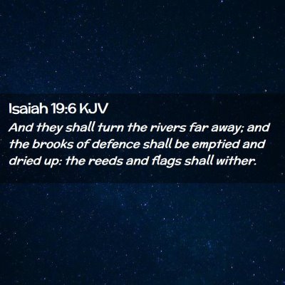Picture 02 - Isaiah 19:6 KJV - And they shall turn the rivers far away; and the - Bible Verse Picture