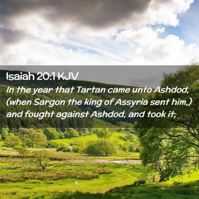 Picture 02 - Isaiah 20:1 KJV - In the year that Tartan came unto Ashdod, (when - Bible Verse Picture