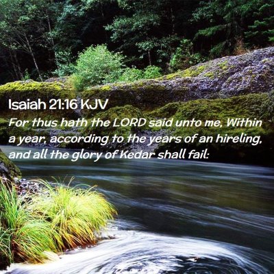 Picture 02 - Isaiah 21:16 KJV - For thus hath the LORD said unto me, Within a - Bible Verse Picture