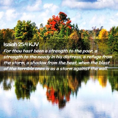 Picture 02 - Isaiah 25:4 KJV - For thou hast been a strength to the poor, a - Bible Verse Picture