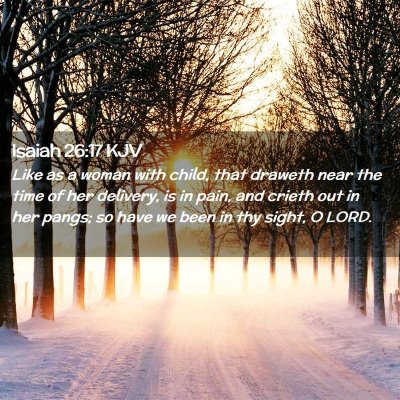 Picture 02 - Isaiah 26:17 KJV - Like as a woman with child, that draweth near the - Bible Verse Picture