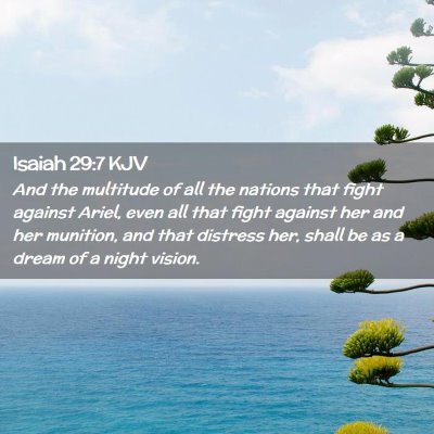 Picture 02 - Isaiah 29:7 KJV - And the multitude of all the nations that fight - Bible Verse Picture