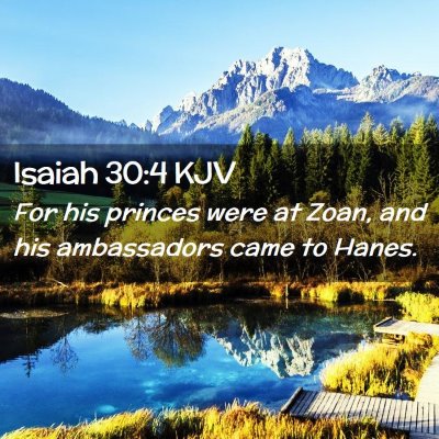 Picture 02 - Isaiah 30:4 KJV - For his princes were at Zoan, and his ambassadors - Bible Verse Picture