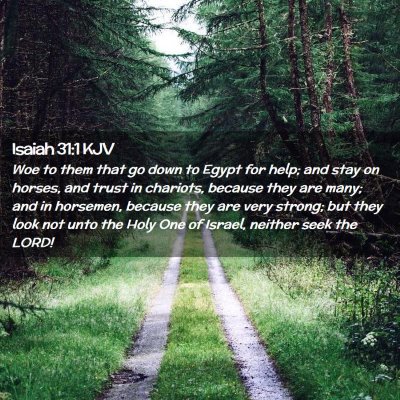 Picture 02 - Isaiah 31:1 KJV - Woe to them that go down to Egypt for help; and - Bible Verse Picture