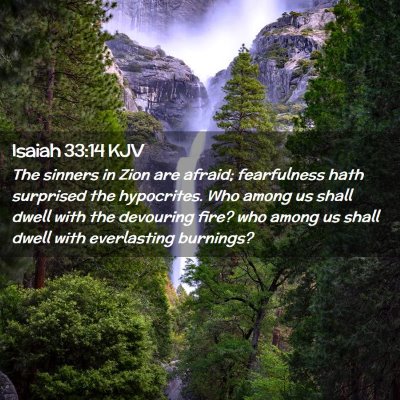 Picture 02 - Isaiah 33:14 KJV - The sinners in Zion are afraid; fearfulness hath - Bible Verse Picture