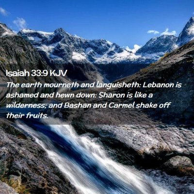 Picture 02 - Isaiah 33:9 KJV - The earth mourneth and languisheth: Lebanon is - Bible Verse Picture