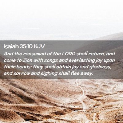 Picture 02 - Isaiah 35:10 KJV - And the ransomed of the LORD shall return, and - Bible Verse Picture