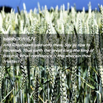 Picture 02 - Isaiah 36:4 KJV - And Rabshakeh said unto them, Say ye now to - Bible Verse Picture