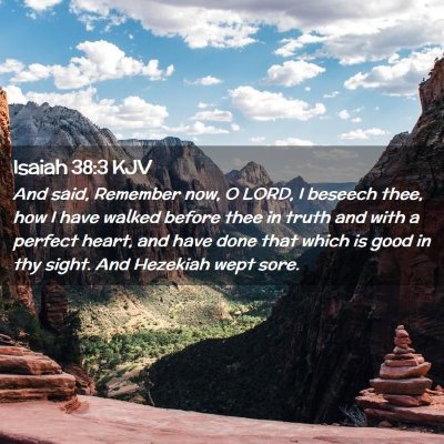 Picture 02 - Isaiah 38:3 KJV - And said, Remember now, O LORD, I beseech thee, - Bible Verse Picture