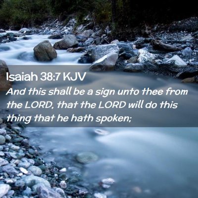 Picture 02 - Isaiah 38:7 KJV - And this shall be a sign unto thee from the LORD, - Bible Verse Picture