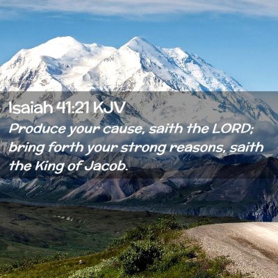 Picture 02 - Isaiah 41:21 KJV - Produce your cause, saith the LORD; bring forth - Bible Verse Picture