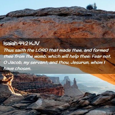 Picture 02 - Isaiah 44:2 KJV - Thus saith the LORD that made thee, and formed - Bible Verse Picture