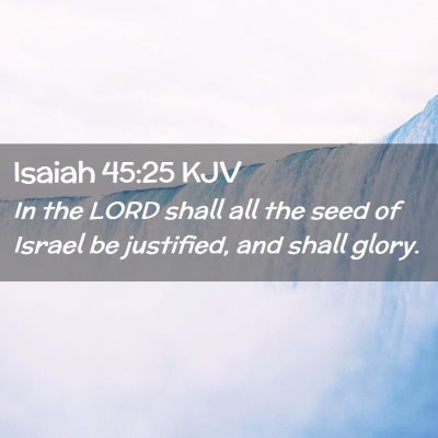 Picture 02 - Isaiah 45:25 KJV - In the LORD shall all the seed of Israel be - Bible Verse Picture