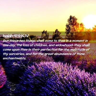 Picture 02 - Isaiah 47:9 KJV - But these two things shall come to thee in a - Bible Verse Picture