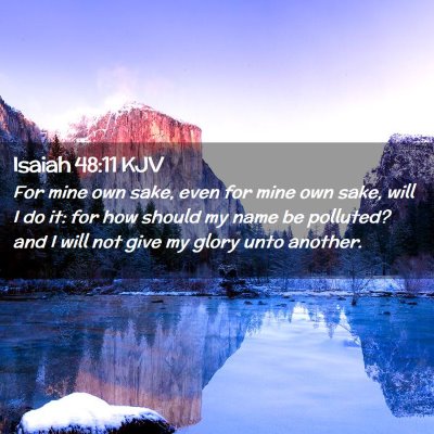 Picture 02 - Isaiah 48:11 KJV - For mine own sake, even for mine own sake, will I - Bible Verse Picture