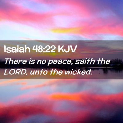 Picture 02 - Isaiah 48:22 KJV - There is no peace, saith the LORD, unto the - Bible Verse Picture
