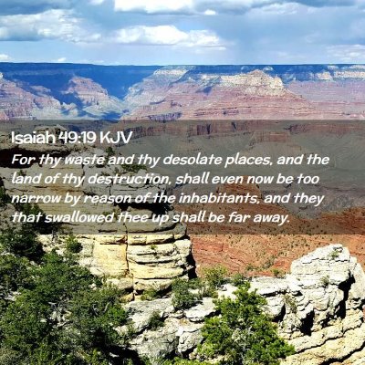 Picture 02 - Isaiah 49:19 KJV - For thy waste and thy desolate places, and the - Bible Verse Picture