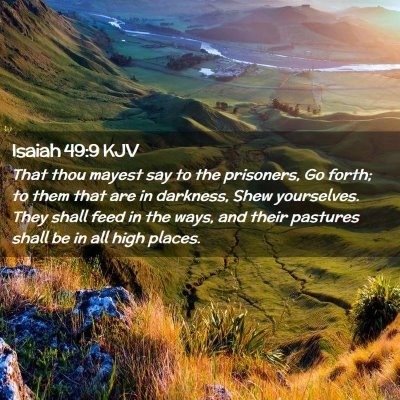 Picture 02 - Isaiah 49:9 KJV - That thou mayest say to the prisoners, Go forth; - Bible Verse Picture