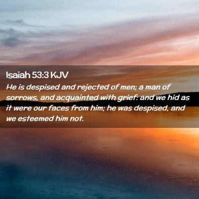 Picture 02 - Isaiah 53:3 KJV - He is despised and rejected of men; a man of - Bible Verse Picture