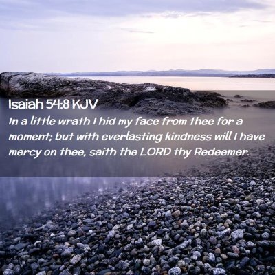 Picture 02 - Isaiah 54:8 KJV - In a little wrath I hid my face from thee for a - Bible Verse Picture
