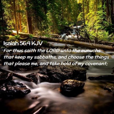 Picture 02 - Isaiah 56:4 KJV - For thus saith the LORD unto the eunuchs that - Bible Verse Picture
