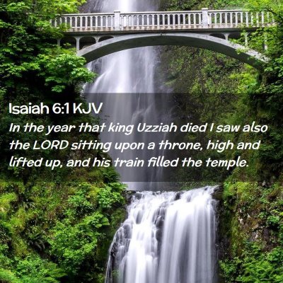 Picture 02 - Isaiah 6:1 KJV - In the year that king Uzziah died I saw also the - Bible Verse Picture