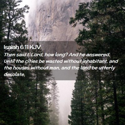 Picture 02 - Isaiah 6:11 KJV - Then said I, Lord, how long? And he answered, - Bible Verse Picture