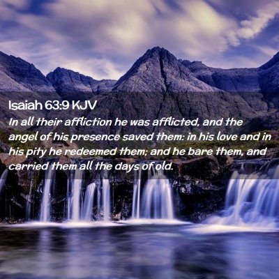 Picture 02 - Isaiah 63:9 KJV - In all their affliction he was afflicted, and the - Bible Verse Picture