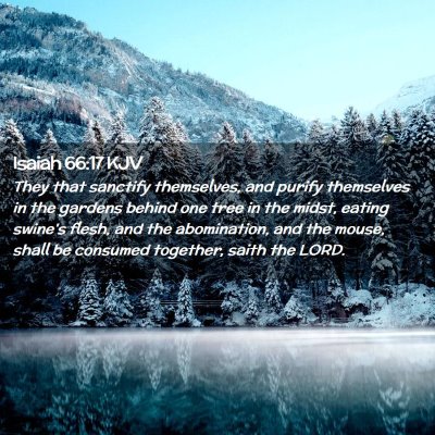 Picture 02 - Isaiah 66:17 KJV - They that sanctify themselves, and purify - Bible Verse Picture