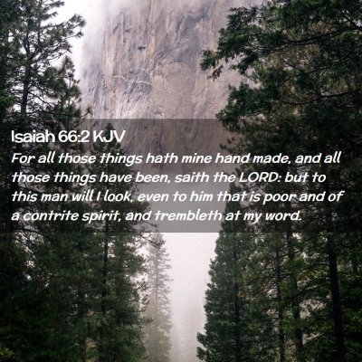 Picture 02 - Isaiah 66:2 KJV - For all those things hath mine hand made, and all - Bible Verse Picture