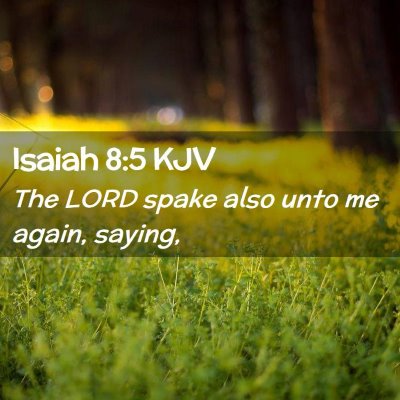 Picture 02 - Isaiah 8:5 KJV - The LORD spake also unto me again, - Bible Verse Picture
