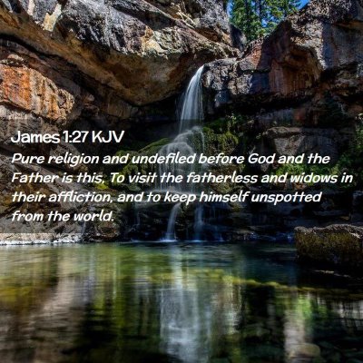 Picture 02 - James 1:27 KJV - Pure religion and undefiled before God and the - Bible Verse Picture