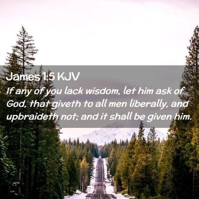 Picture 02 - James 1:5 KJV - If any of you lack wisdom, let him ask of God, - Bible Verse Picture
