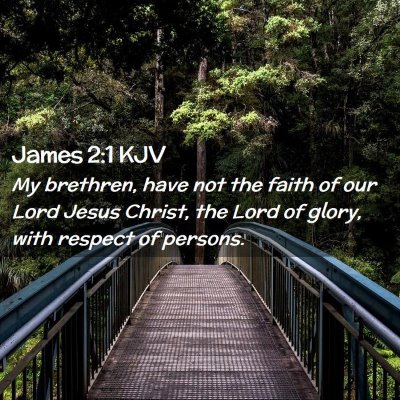 Picture 02 - James 2:1 KJV - My brethren, have not the faith of our Lord Jesus - Bible Verse Picture