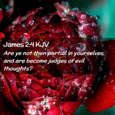 Picture 02 - James 2:4 KJV - Are ye not then partial in yourselves, and are - Bible Verse Picture