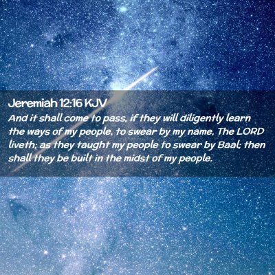 Picture 02 - Jeremiah 12:16 KJV - And it shall come to pass, if they will - Bible Verse Picture