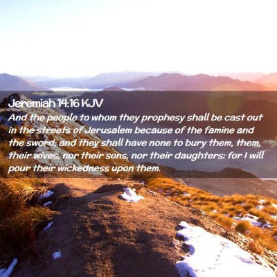 Picture 02 - Jeremiah 14:16 KJV - And the people to whom they prophesy shall be - Bible Verse Picture