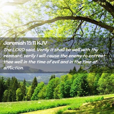 Picture 02 - Jeremiah 15:11 KJV - The LORD said, Verily it shall be well with thy - Bible Verse Picture