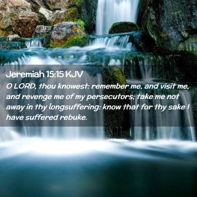 Picture 02 - Jeremiah 15:15 KJV - O LORD, thou knowest: remember me, and visit me, - Bible Verse Picture