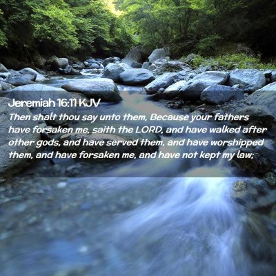 Picture 02 - Jeremiah 16:11 KJV - Then shalt thou say unto them, Because your - Bible Verse Picture