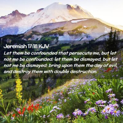Picture 02 - Jeremiah 17:18 KJV - Let them be confounded that persecute me, but let - Bible Verse Picture