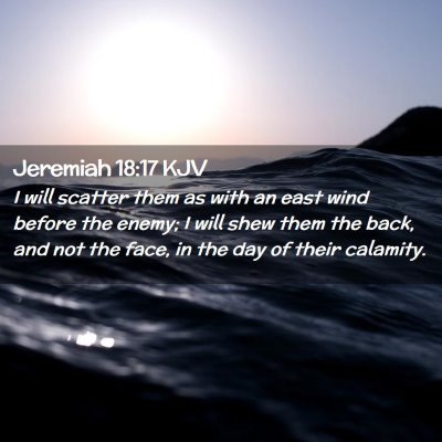 Picture 02 - Jeremiah 18:17 KJV - I will scatter them as with an east wind before - Bible Verse Picture