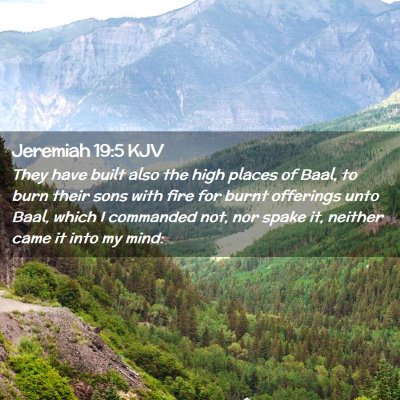 Picture 02 - Jeremiah 19:5 KJV - They have built also the high places of Baal, to - Bible Verse Picture
