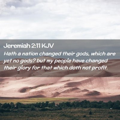 Picture 02 - Jeremiah 2:11 KJV - Hath a nation changed their gods, which are yet - Bible Verse Picture