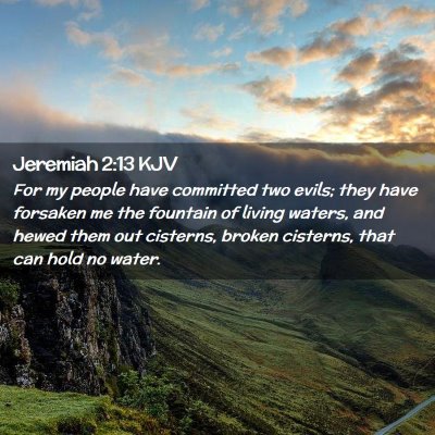 Picture 02 - Jeremiah 2:13 KJV - For my people have committed two evils; they have - Bible Verse Picture