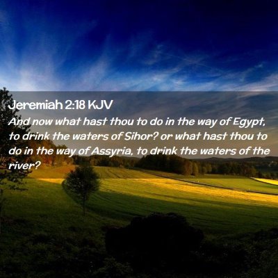 Picture 02 - Jeremiah 2:18 KJV - And now what hast thou to do in the way of Egypt, - Bible Verse Picture
